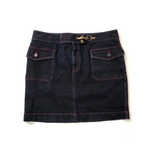 Ralph Lauren Denim Mini Skirt Dark Wash 
Size 12